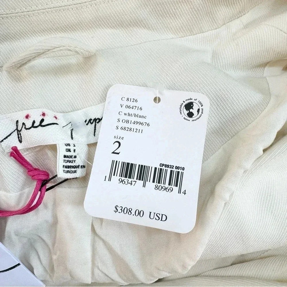 NWT Free People Gabbie Vest Suit Set Wide Leg Two Piece Matching in Cream 2 - Picture 3 of 13